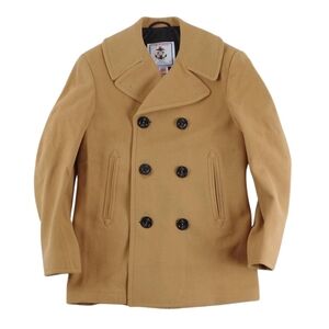 Men's Classic Pea Coat, Khaki